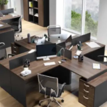 Mesa L Gaveteiro Pedestal Tampo 25mm